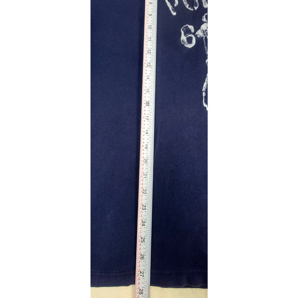 Vintage Polo Ralph Lauren 67 #3 Distressed Graphic T-Shirt Navy Blue Size L Y2K - Picture 8 of 8